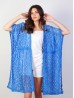 Lace Kimono with Embroidered Pattern and Tie